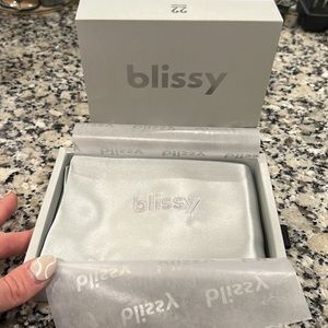 Blissy Silver Silk Pillowcase Queen